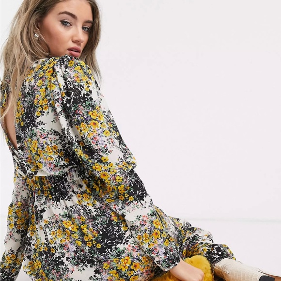 TOP SHOP Floral Long Sleeve Maxi Dress - Women’s Size 2 - NEW WITH TAGS - Picture 11 of 11